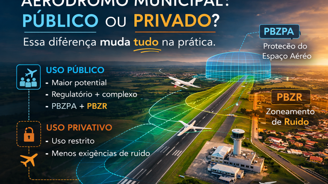 Aeródromo municipal: afinal, ele é público ou privado? E o que isso muda na prática?
