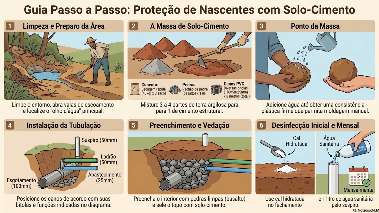 Proteção de Nascentes: Tecnologia Social e Engenharia Sustentável para a Segurança Hídrica Rural
