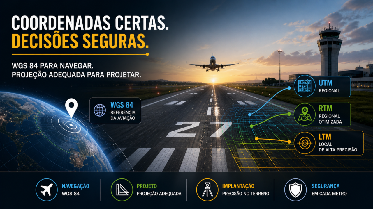 WGS 84 não resolve tudo: o erro cartográfico que pode comprometer um aeródromo